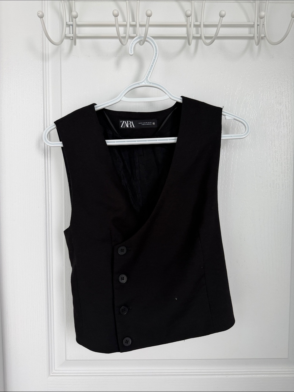 Zara Black Asymmetrical Vest XS